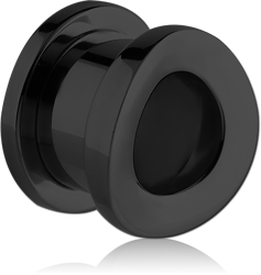 BLACK PVD COATED SURGICAL STEEL GRADE 316L THREADED TUNNE
