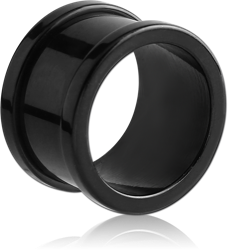 BLACK PVD COATED SURGICAL STEEL GRADE 316L THREADED TUNNEL