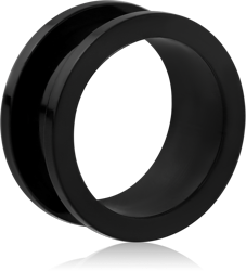 BLACK PVD COATED SURGICAL STEEL GRADE 316L THREADED TUNNEL