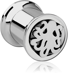 STAINLESS STEEL GRADE 304 DOUBLE FLARED INTERNALLY CUT OUT THREADED TUNNEL - SQUID