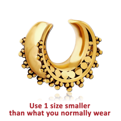 GOLD PVD COATED SURGICAL STEEL GRADE 316L HALF TUNNEL