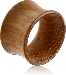 TEAK ORGANIC WOOD THIN DOUBLE FLARED TUNNEL