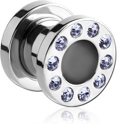 STAINLESS STEEL GRADE 304 JEWELED THREADED TUNNEL