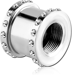 STAINLESS STEEL GRADE 304 JEWELED THREADED TUNNEL