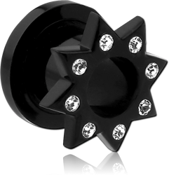 POLYMER JEWELED SPIKE-FLARED THREADED TUNNEL