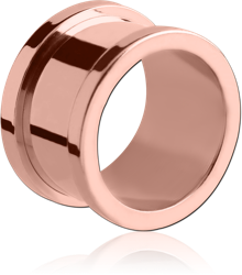 ROSE GOLD PVD COATED SURGICAL STEEL GRADE 316L THREADED TUNNEL