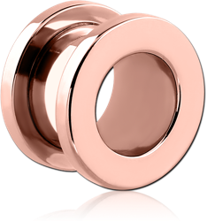 ROSE GOLD PVD COATED STAINLESS STEEL GRADE 304 THREADED TUNNEL