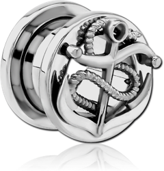 STAINLESS STEEL THREADED TUNNEL WITH SURGICAL STEEL GRADE 316L TOP