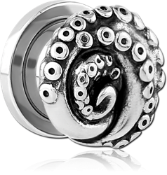 STAINLESS STEEL THREADED TUNNEL WITH SURGICAL STEEL GRADE 316L TOP