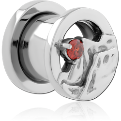 STAINLESS STEEL THREADED TUNNEL WITH SURGICAL STEEL GRADE 316L TOP