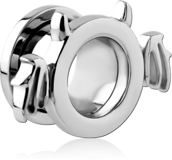 316L SURGICAL STEEL GRADE 316L HORN TOP WITH STAINLESS STEEL THREADED TUNNEL DUAL HORNS