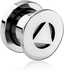 SURGICAL STEEL GRADE 316L THREADED TUNNEL - TRIANGLE