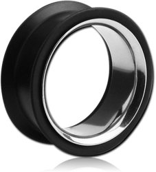 SOFT SILICONE DOUBLE FLARED TUNNEL WITH STEEL INLAY