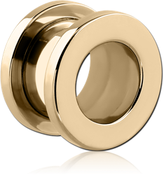 ZIRCON GOLD PVD COATED STAINLESS STEEL GRADE 304 THREADED TUNNEL