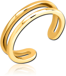 GOLD PVD COATED SURGICAL STEEL GRADE 316L TOE RING