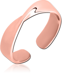 ROSE GOLD PVD COATED SURGICAL STEEL GRADE 316L TOE RING - TWIST