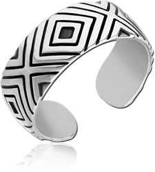 SURGICAL STEEL GRADE 316L TOE RING - LINES