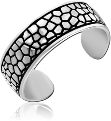 SURGICAL STEEL GRADE 316L TOE RING - TEXTURE