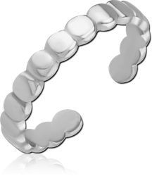 SURGICAL STEEL GRADE 316L TOE RING - DISKS