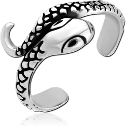 SURGICAL STEEL GRADE 316L TOE RING - SNAKE