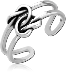 SURGICAL STEEL GRADE 316L TOE RING - KNOTS