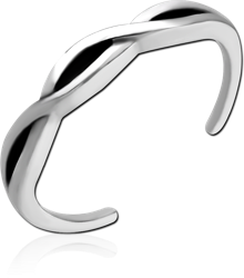 SURGICAL STEEL GRADE 316L TOE RING - TWIST