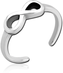 SURGICAL STEEL GRADE 316L TOE RING - INFINITY