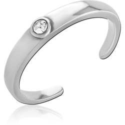 SURGICAL STEEL GRADE 316L JEWELED TOE RING