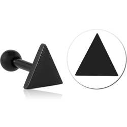 BLACK PVD COATED SURGICAL STEEL GRADE 316L TRAGUS MICRO BARBELL - TRIANGLE