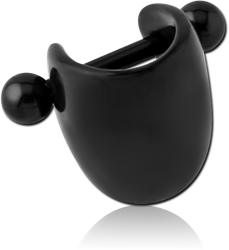 BLACK PVD COATED SURGICAL STEEL GRADE 316L CARTILAGE SHIELD