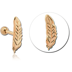 GOLD PVD 18K COATED SURGICAL STEEL GRADE 316L TRAGUS MICRO BARBELL