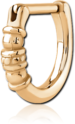GOLD PVD 18K COATED SURGICAL STEEL GRADE 316L TRAGUS CLICKER