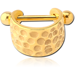 GOLD PVD COATED SURGICAL STEEL GRADE 316L CARTILAGE SHIELD