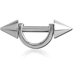 SURGICAL STEEL GRADE 316L HELIX SHIELD WITH CONES