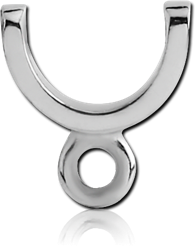 SURGICAL STEEL GRADE 316L HELIX SHIELD WITH HOOP