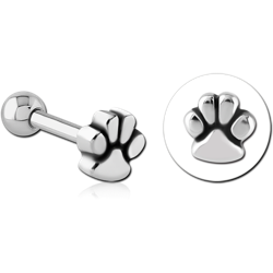 SURGICAL STEEL GRADE 316L TRAGUS MICRO BARBELL - PAW