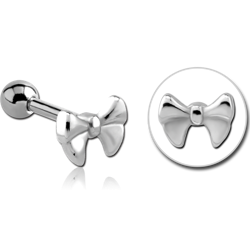 SURGICAL STEEL GRADE 316L TRAGUS MICRO BARBELL - BOW