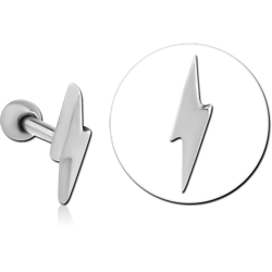 SURGICAL STEEL GRADE 316L LIGHTNING TRAGUS MICRO BARBELL