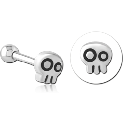 SURGICAL STEEL GRADE 316L TRAGUS MICRO BARBELL - GHOST