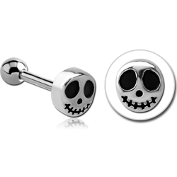 SURGICAL STEEL GRADE 316L TRAGUS MICRO BARBELL- GHOST