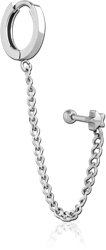 SURGICAL STEEL GRADE 316L TRAGUS MICRO BARBELLS CHAIN LINKED