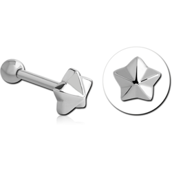 SURGICAL STEEL GRADE 316L NAUTICAL STAR TRAGUS MICRO BARBELL