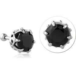 SURGICAL STEEL GRADE 316L JEWELED TRAGUS MICRO BARBELL