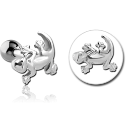 SURGICAL STEEL GRADE 316L SALAMANDER TRAGUS MICRO BARBELL