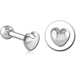 SURGICAL STEEL GRADE 316L HEART TRAGUS MICRO BARBELL