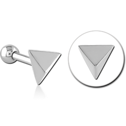 SURGICAL STEEL GRADE 316L TRAGUS MICRO BARBELL - PYRAMID