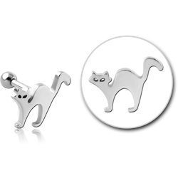 SURGICAL STEEL GRADE 316L STAR TRAGUS MICRO BARBELL - CAT