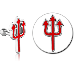 SURGICAL STEEL GRADE 316L TRAGUS MICRO BARBELL - TRIDENT