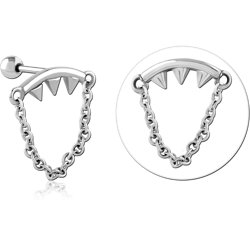 SURGICAL STEEL GRADE 316L TRAGUS MICRO BARBELL