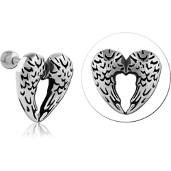 SURGICAL STEEL GRADE 316L JEWELED TRAGUS MICRO BARBELL